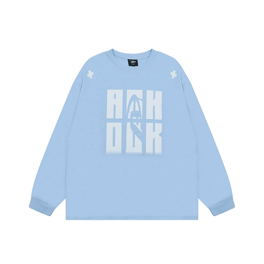 Achock Letter Logo Print Long Sleeve Tee | Face 3 Face