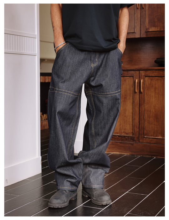 Remedy Stitched Side Pocket Baggy Jeans | Face 3 Face