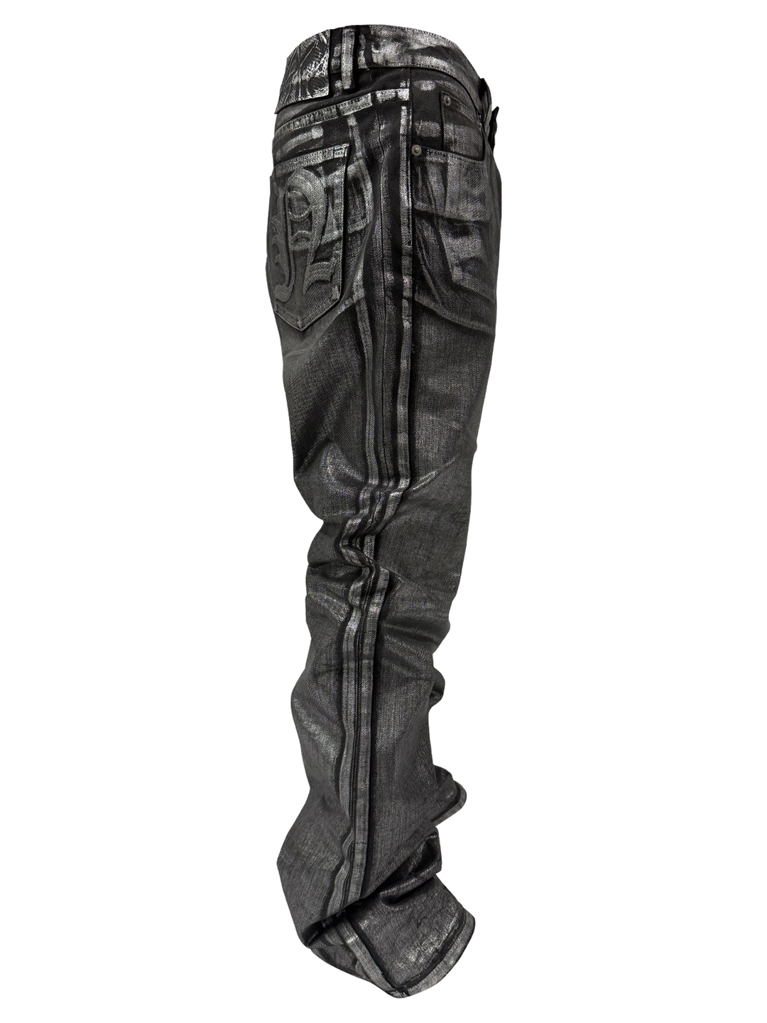 KARMANISTIC Waxed Silver Jeans | Face 3 Face