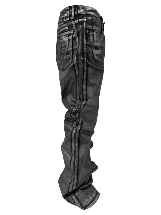 KARMANISTIC Waxed Silver Jeans | Face 3 Face