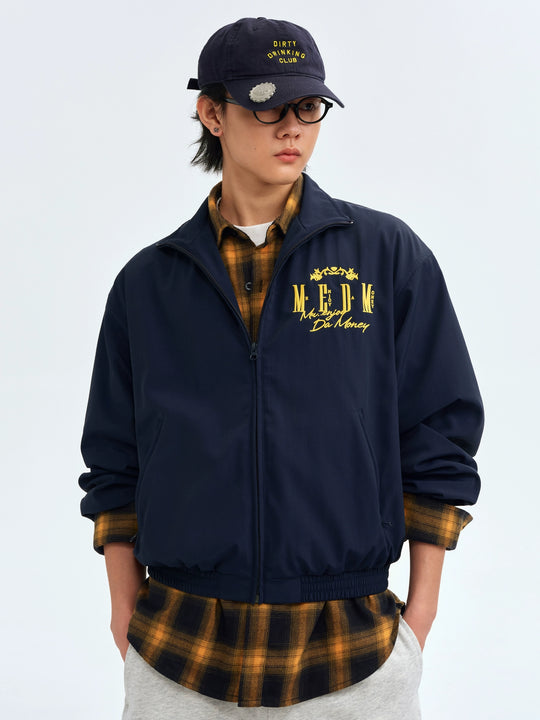 MEDM Basic Logo Embroidered Track Jacket | Face 3 Face