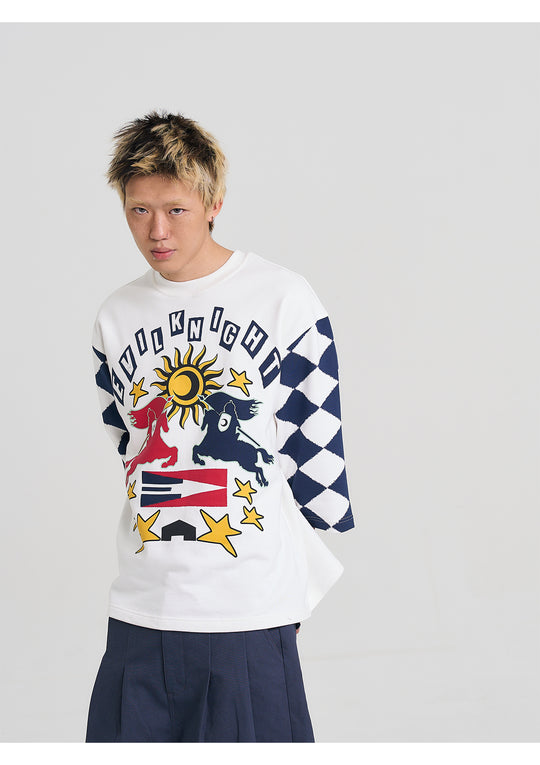 EVILKNIGHT(EK) Knight Graphic 3/4 Sleeve Tee | Face 3 Face