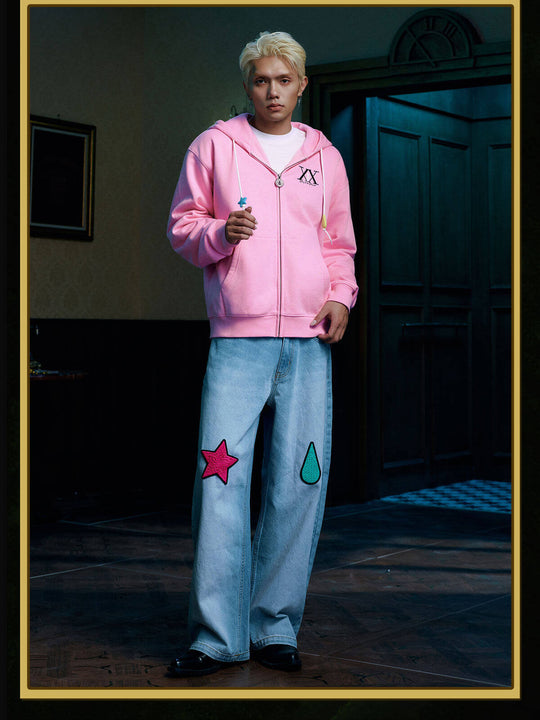 MEDM × HUNTER×HUNTER Character Icon Zip Up Hoodie | Face 3 Face