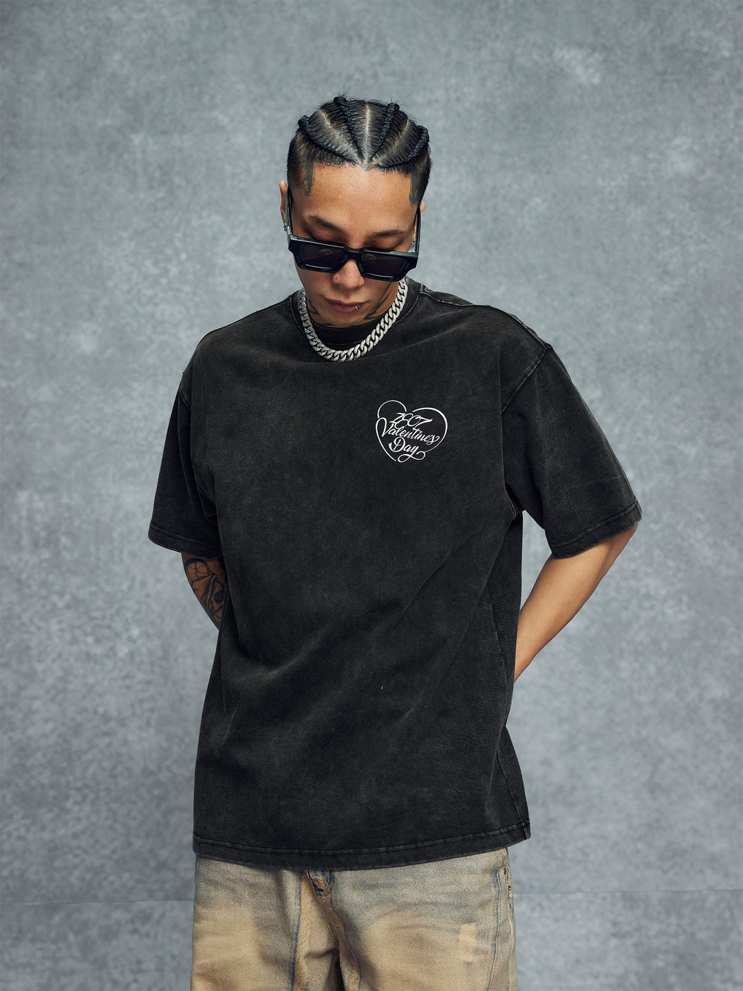 1807 Love Letter Dove Washed Tee | Face 3 Face