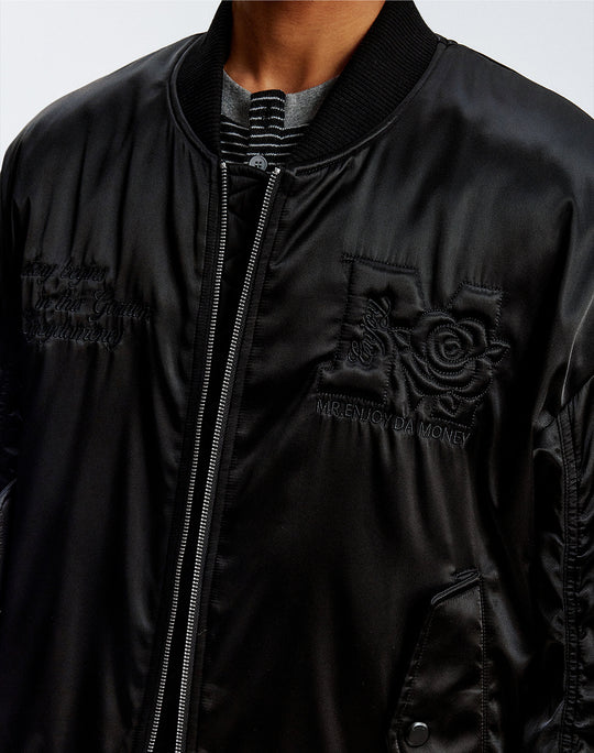 MEDM 3D Rose Foam MA-1 Bomber Jacket | Face 3 Face