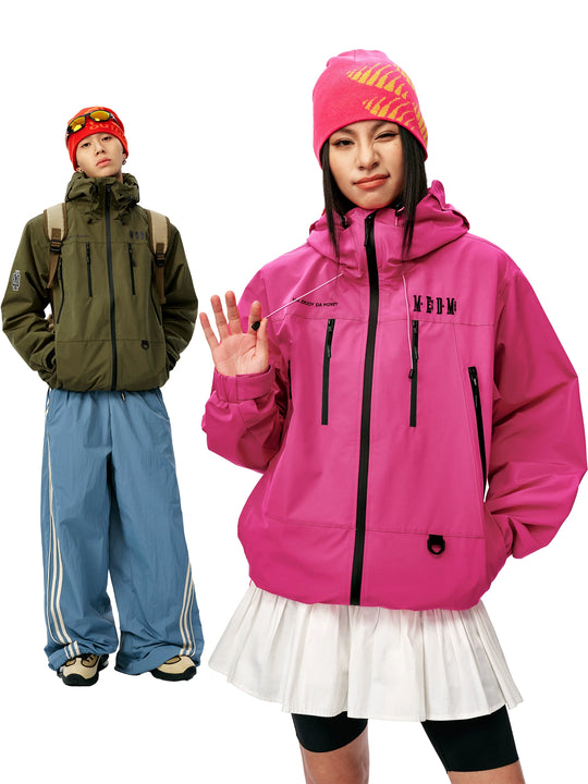 MEDM Basic Logo Embroidered Hardshell Jacket | Face 3 Face