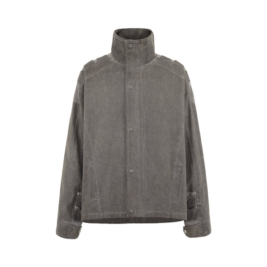 UNDERWATER Dirty Wash Scavenger Mesh Patchwork Bandage Jacket