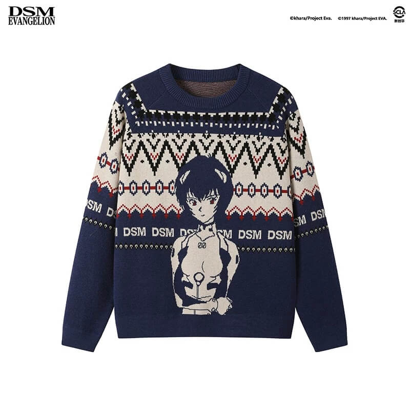 DSM x EVA Character Jacquard Knit Sweater | Face 3 Face