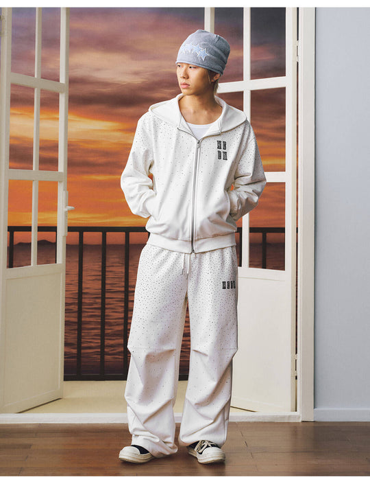 MEDM Starry Sky Rhinestone Baggy Sweatpants | Face 3 Face
