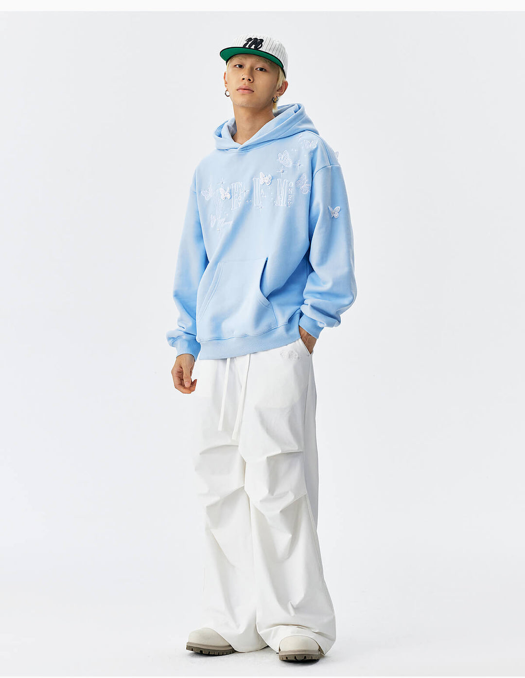 MEDM Knee Pleated Baggy Pants | Face 3 Face