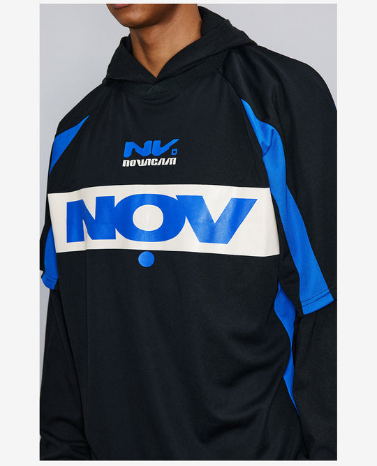 NOVACAM Soccer Jersey-Style Fake Two-Piece Hoodie | Face 3 Face