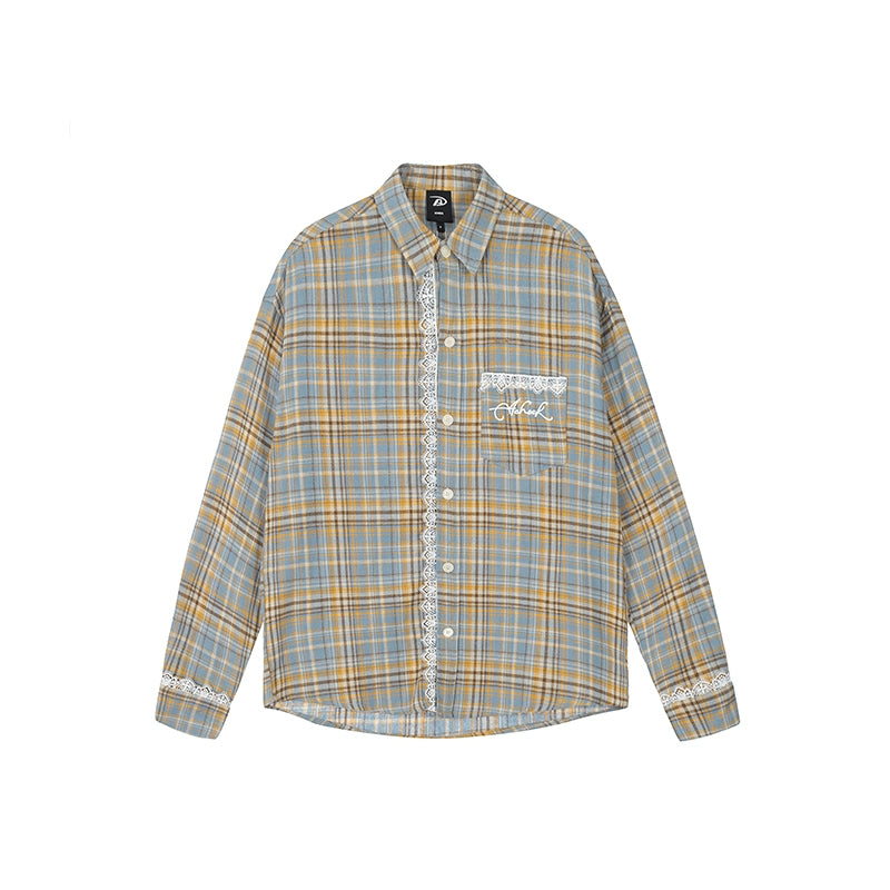 Achock Plaid Lace Long Sleeved Shirt | Face 3 Face