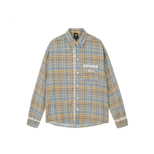 Achock Plaid Lace Long Sleeved Shirt | Face 3 Face