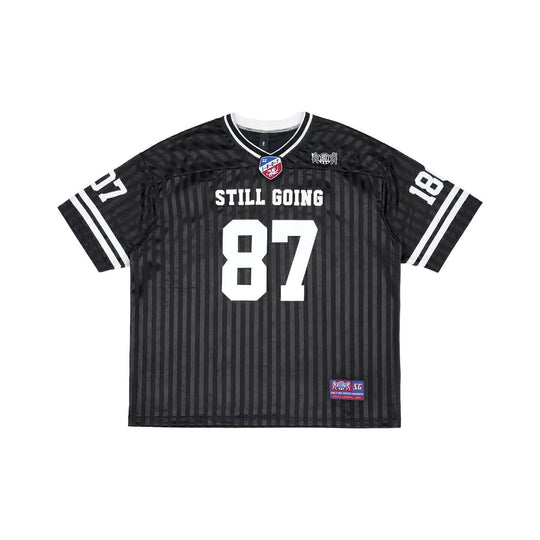 1807 Number Print Striped Short Sleeve Hockey Jersey | Face 3 Face