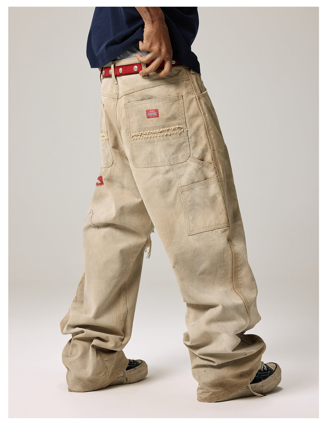 Remedy Kiss Mark Distressed Hole Work Painter Pants | Face 3 Face