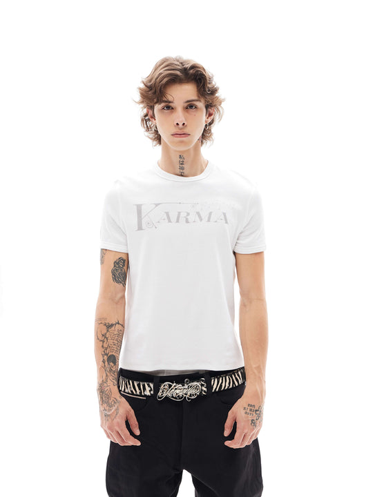 KARMANISTIC Logo and Musical Note Print Short Sleeve Tee | Face 3 Face