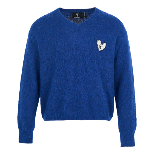 STEEPC Wool Blend Heart Patch Knit Sweater | Face 3 Face