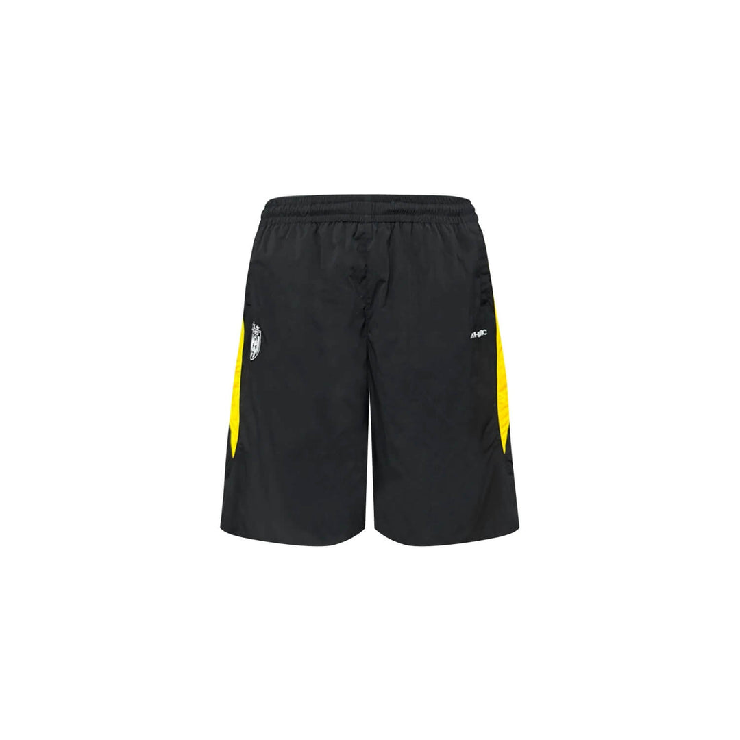 S45 Yellow Color Block Nylon Soccer Shorts | Face 3 Face