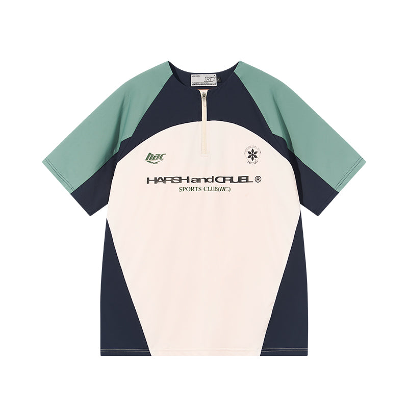 Harsh and Cruel Cycling Half Zip Logo Tee
