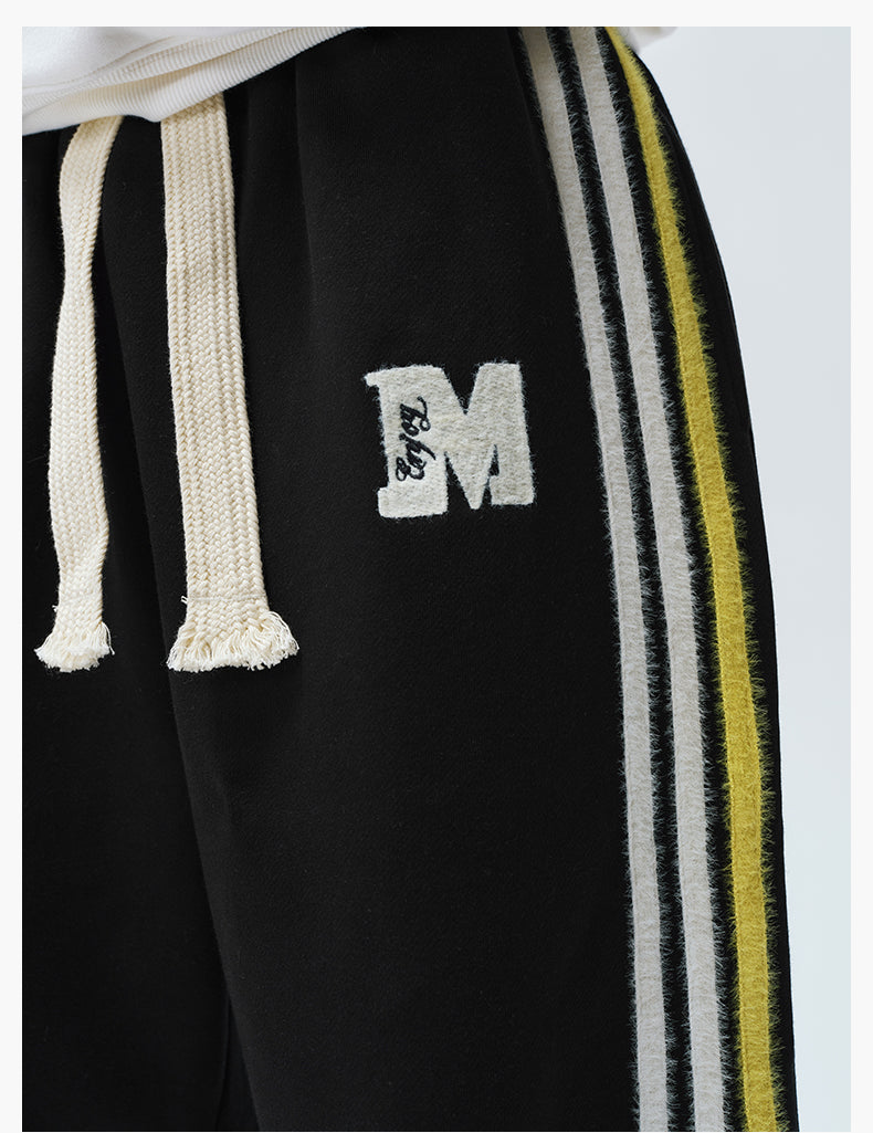 MEDM Side Stripe Four-Bar Drawstring Baggy Sweatpants | Face 3 Face