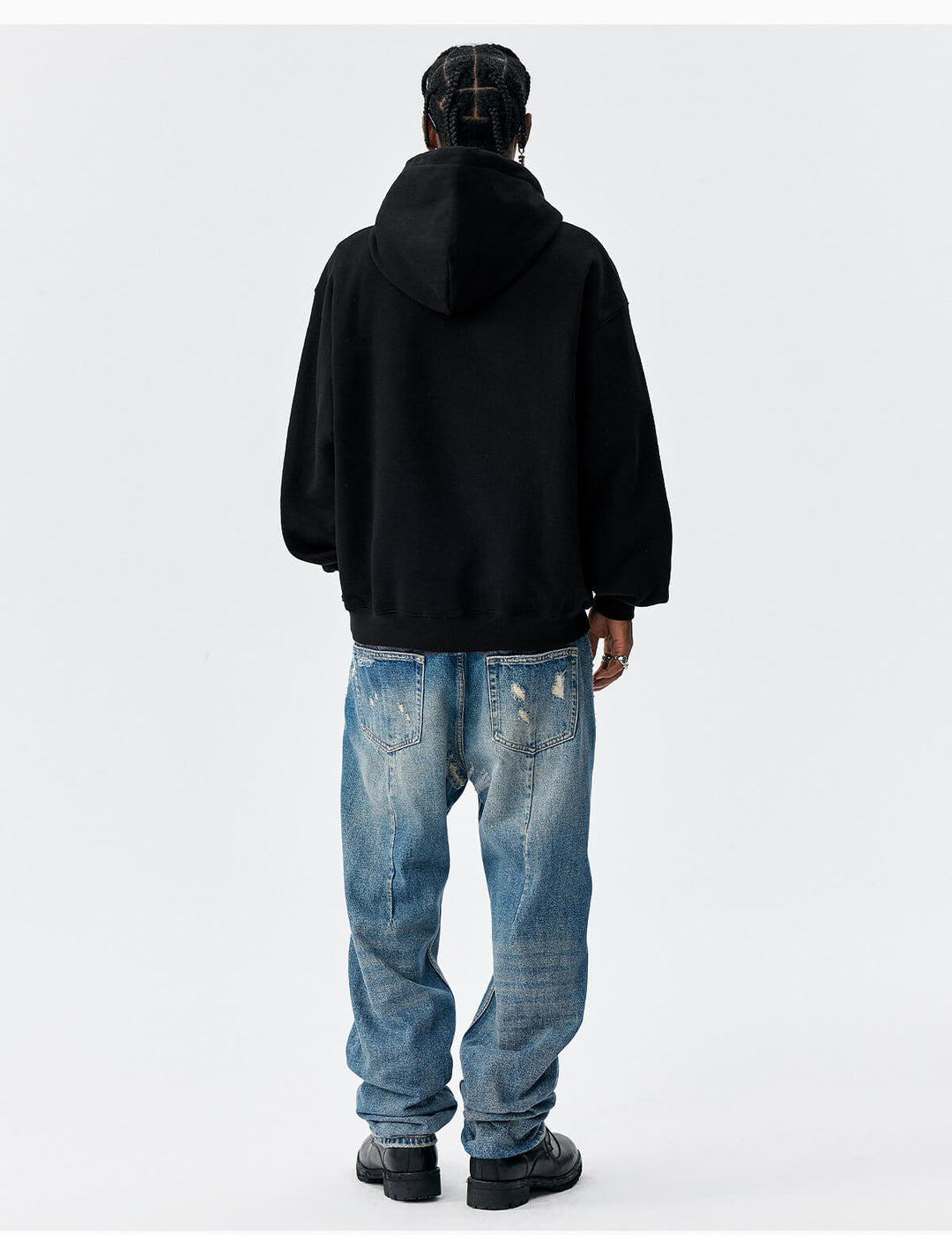 MEDM M Buckled Drawstring Pearl Logo Embroidered Hoodie | Face 3 Face