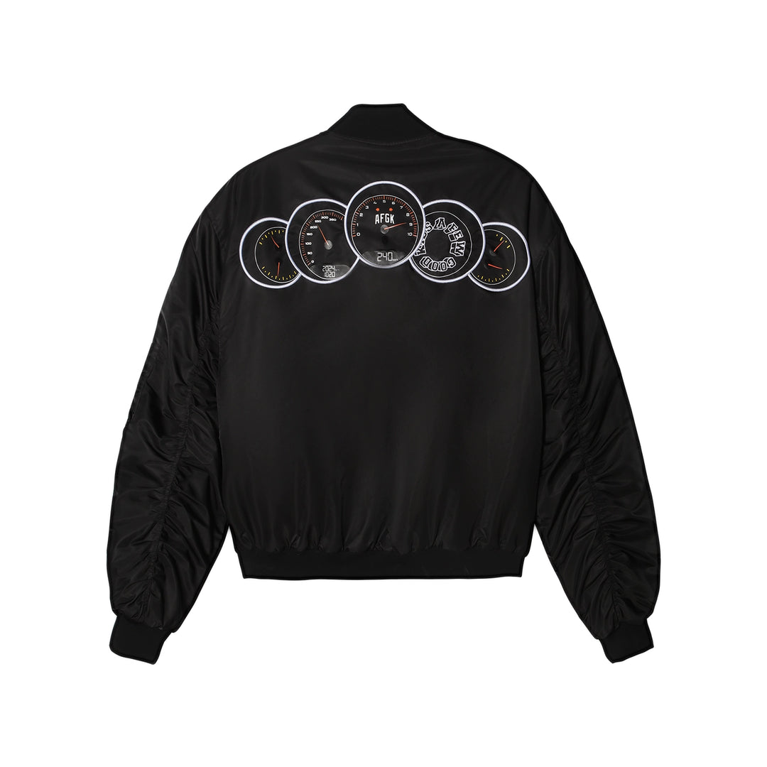 AFGK Tachometer Embroidered MA-1 Bomber Jacket | Face 3 Face