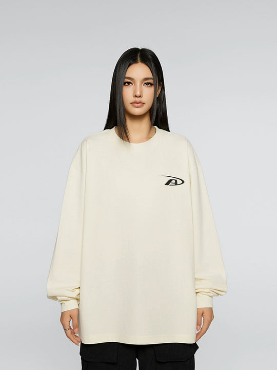 Achock Basic Logo Print Long Sleeve Tee | Face 3 Face
