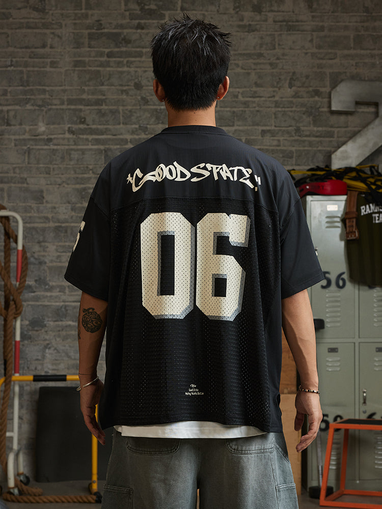 REAIMNESS Mesh Graffiti Rugby Jersey | Face 3 Face