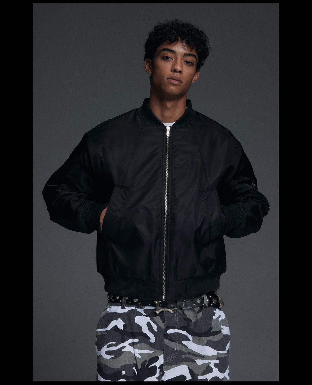 NOVACAM Black Short MA-1 Bomber Jacket | Face 3 Face