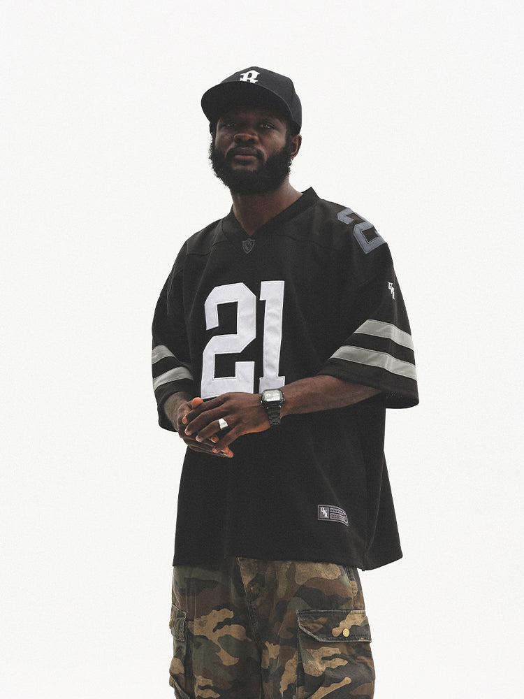 UNTILWERICH Mesh Quilting Embroidered Hockey Jersey | Face 3 Face