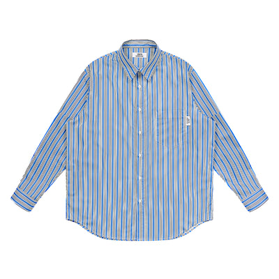 EMPTY REFERENCE Structured Stripe Long Sleeve Shirt