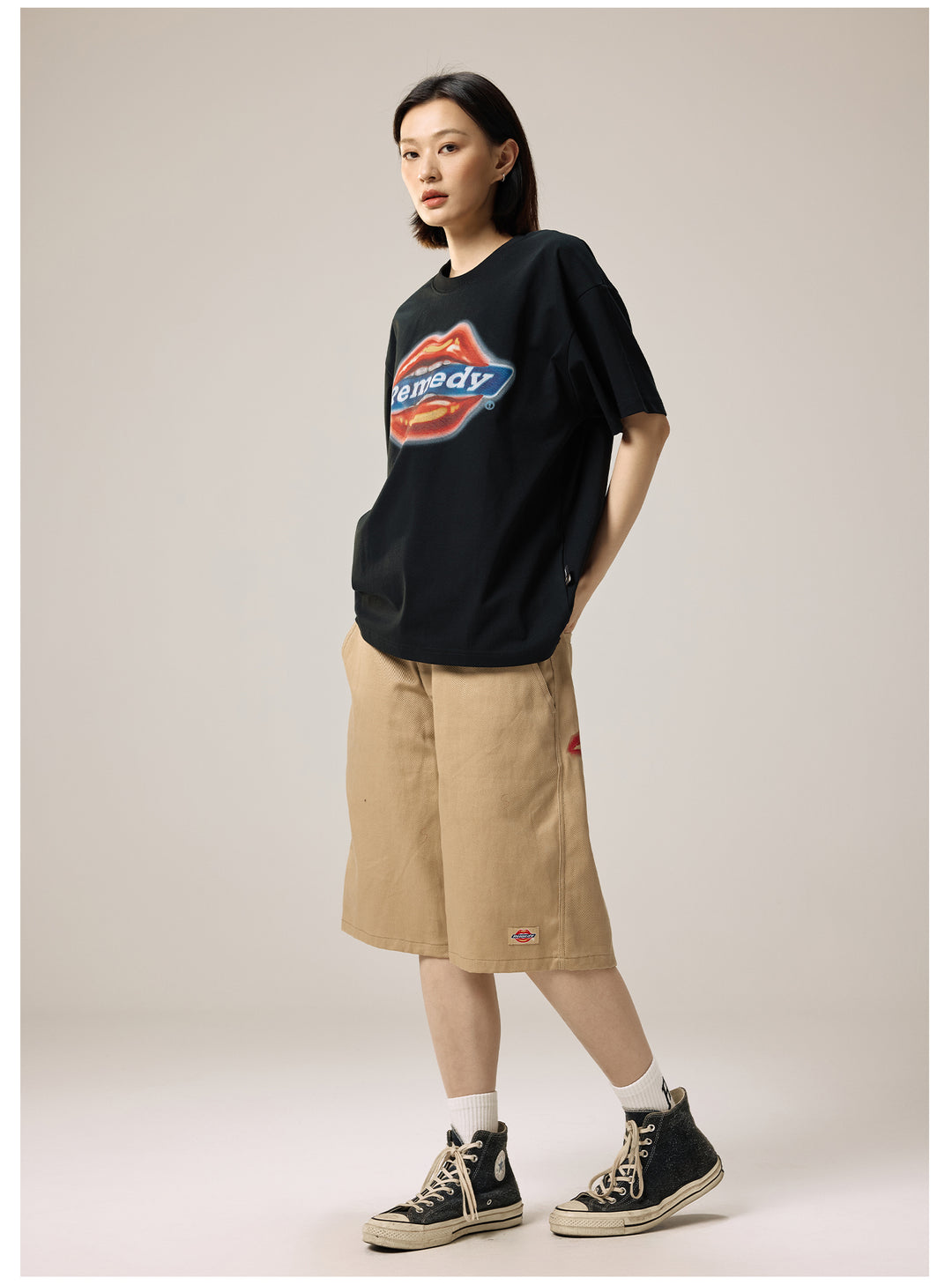 Remedy Airbrushed Kiss Lips Print Tee | Face 3 Face