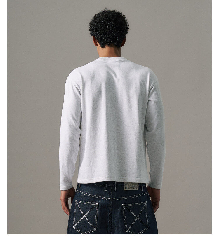 S45 Leopard Patch Pearl Logo Long Sleeve Tee | Face 3 Face