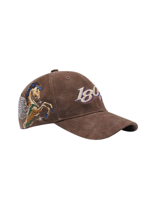 1807 Pegasus 3D Embroidered Flocked PU Leather Dad Hat | Face 3 Face