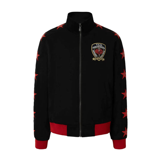 YADcrew Star Patch Sleeve Track Jacket | Face 3 Face