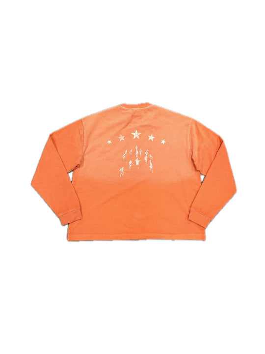 LIBERAFIT Star Graphic Vintage Dyed Distressed Long Sleeve Tee | Face 3 Face