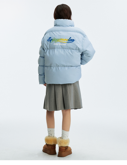 MEDM Gradient Embroidered Puffer Jacket | Face 3 Face