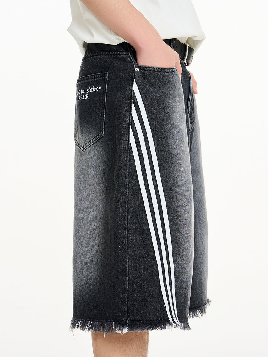 Harsh and Cruel Retro Striped Jorts | Face 3 Face