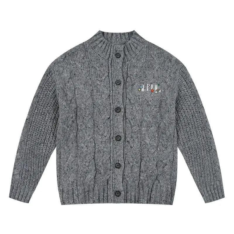 MEDM Speckled Cable Knit Cardigan | Face 3 Face