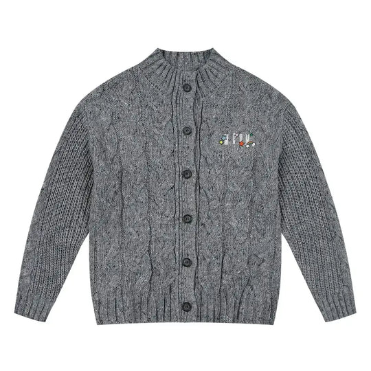 MEDM Speckled Cable Knit Cardigan | Face 3 Face