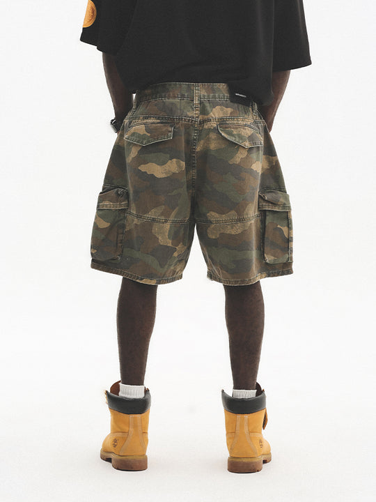 UNTILWERICH Camouflage Multi Pocket Work Cargo Shorts | Face 3 Face