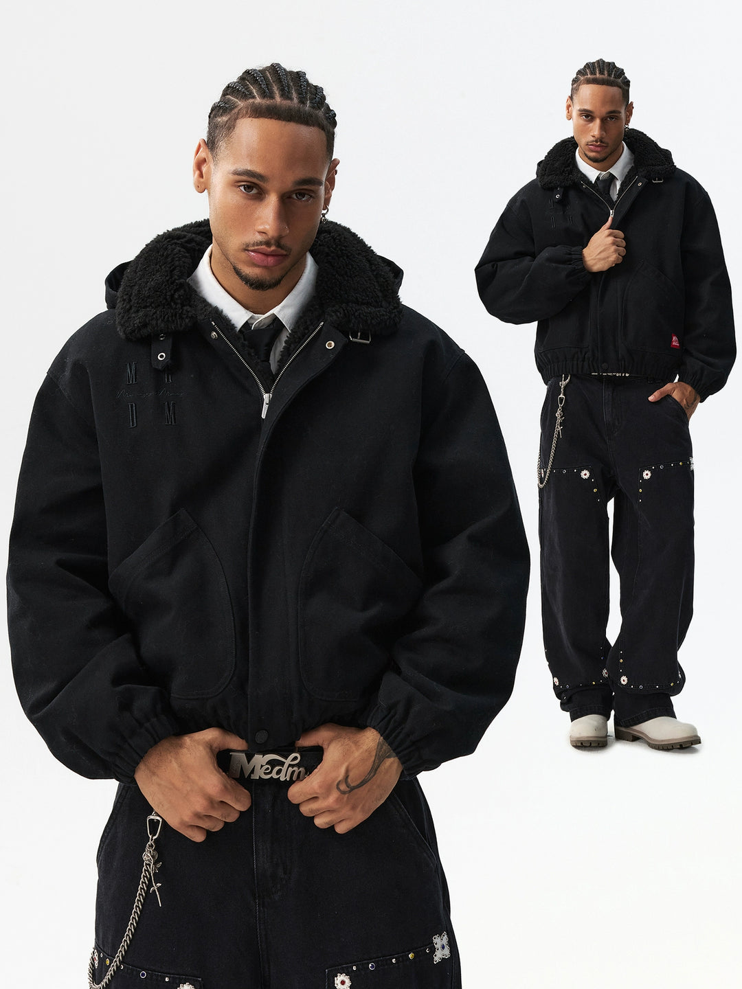MEDM Sherpa Fleece Quilted Work Jacket | Face 3 Face