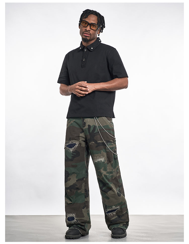 F3F Select Embroidered Patch Camouflage Work Pants | Face 3 Face