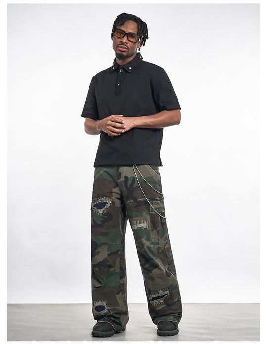 F3F Select Embroidered Patch Camouflage Work Pants | Face 3 Face