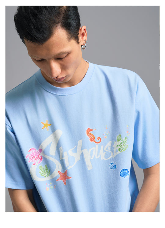 S45 Underwater World Graffiti Print Tee | Face 3 Face