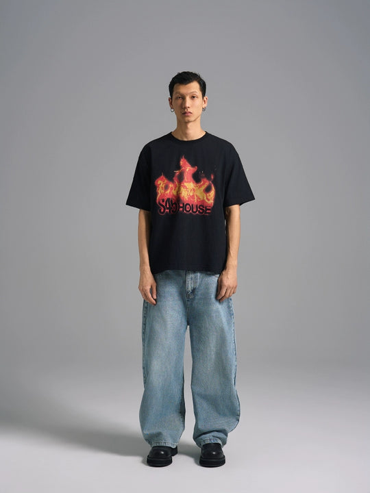 S45 Flame Logo Print Tee | Face 3 Face