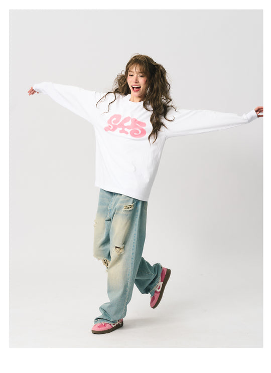 S45 Dot Logo Printed Long-Sleeve Tee | Face 3 Face