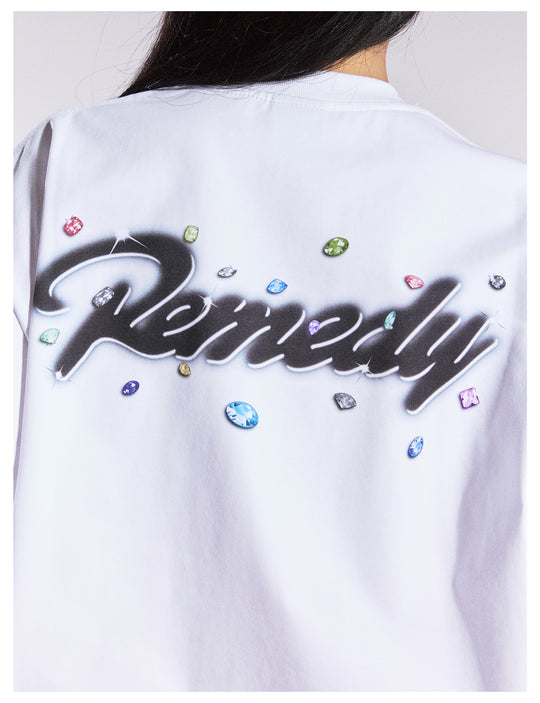 Remedy Diamond Pattern Logo Print Tee | Face 3 Face