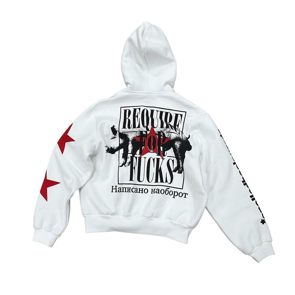 EVETS No Rules Star Graphic Zip Up Hoodie
