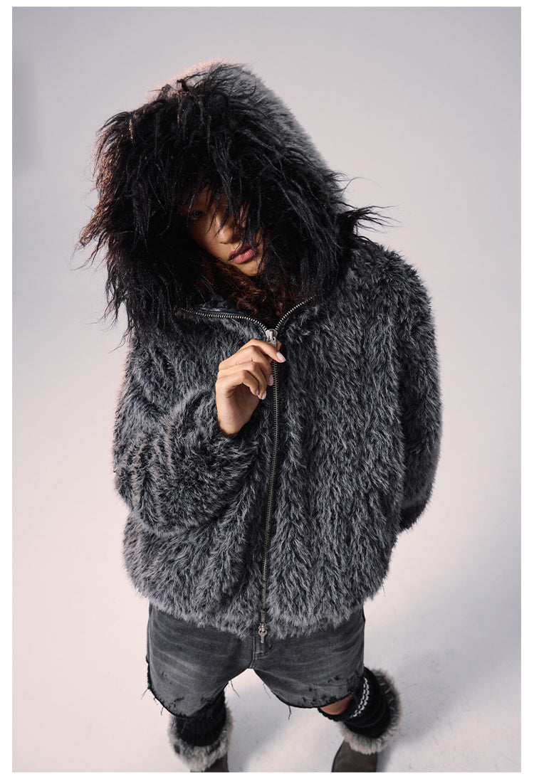 Remedy Faux Fur Mohawk Hooded Jacket | Face 3 Face